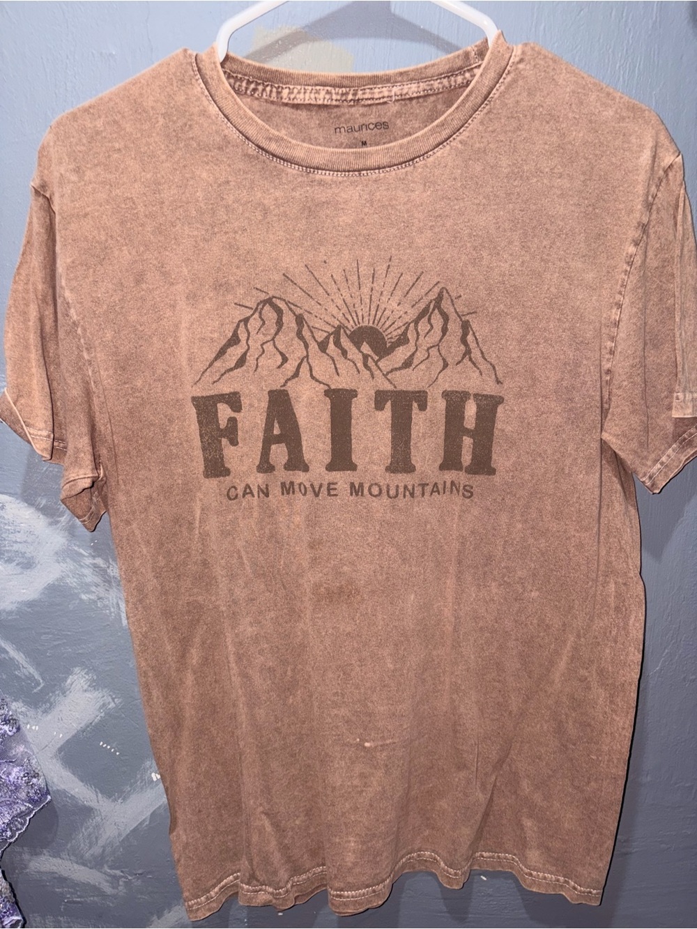 Maurices Brown Graphic 'Faith Can Move Mountains' Tee